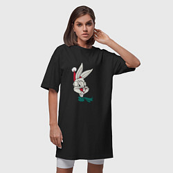 Футболка женская-платье Bugs Bunny, цвет: черный — фото 2