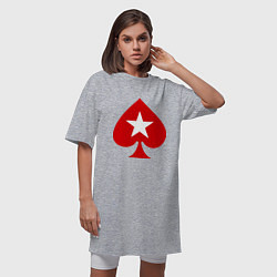 Футболка женская-платье Покер Пики Poker Stars, цвет: меланж — фото 2