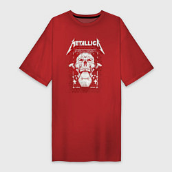 Женская футболка-платье Metallica art 01