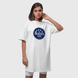 Футболка женская-платье The Beatles, цвет: белый — фото 2