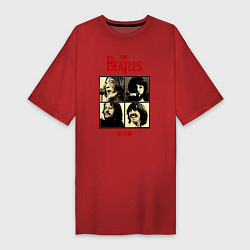 Футболка женская-платье The Beatles LET IT BE, цвет: красный