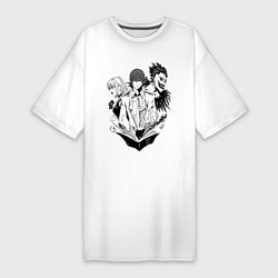 Женская футболка-платье Тетрадь смерти Ягами Лайт