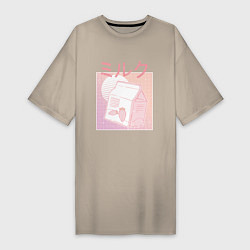 Женская футболка-платье Vaporwave Strawberry Milk
