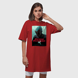 Футболка женская-платье Слезы в дожде Blade Runner, цвет: красный — фото 2