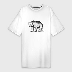 Женская футболка-платье Медведь Гризли Grizzly Bear