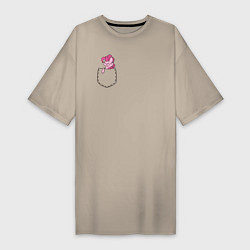 Женская футболка-платье Pinkie Dance в кармане