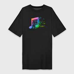 Женская футболка-платье I LOVE MUSIC DJ Z