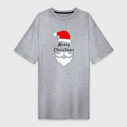 Женская футболка-платье Santa Merry Christmas