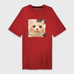 Женская футболка-платье Мем про котов