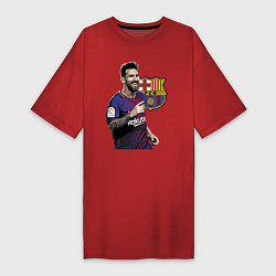 Женская футболка-платье Lionel Messi Barcelona Argentina