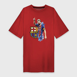 Женская футболка-платье Lionel Messi Barcelona Argentina!