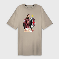 Женская футболка-платье Zlatan Ibrahimovic Milan Italy
