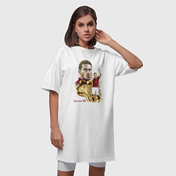 Футболка женская-платье Francesco Totti Roma Italy Captain, цвет: белый — фото 2