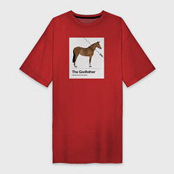 Женская футболка-платье Голова лошади Крестный отец