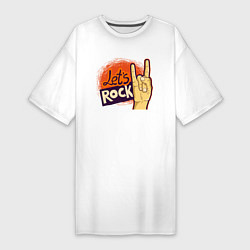 Женская футболка-платье Lets rock