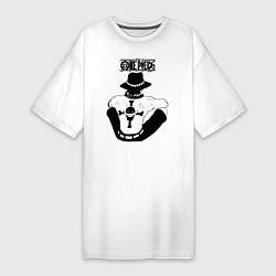 Женская футболка-платье Портгас Д Эйс Пираты Белоуса One Piece