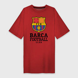 Футболка женская-платье Barcelona Football Club, цвет: красный