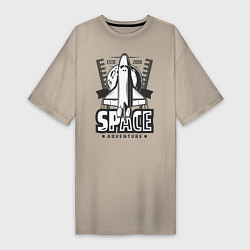 Женская футболка-платье Космический корабль