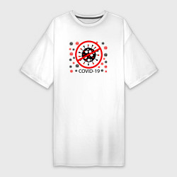 Женская футболка-платье Stop Virus