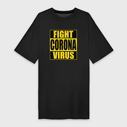 Женская футболка-платье Fight Corona Virus