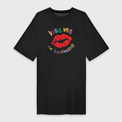 Женская футболка-платье Поцелуй - Я Вакцинирован