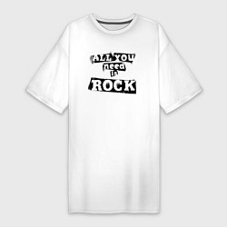 Женская футболка-платье All you need is rock