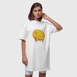 Футболка женская-платье Медовая дыня, цвет: белый — фото 2