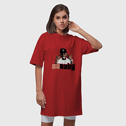 Футболка женская-платье DaBaby, цвет: красный — фото 2