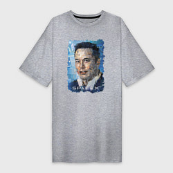 Женская футболка-платье Elon Musk, Space X