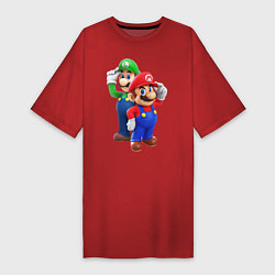 Женская футболка-платье Mario Bros