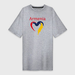 Футболка женская-платье Armenia Heart, цвет: меланж