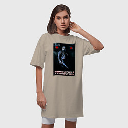 Футболка женская-платье Terminator JD, цвет: миндальный — фото 2