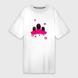 Женская футболка-платье Игра в кальмара: Команда