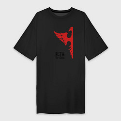 Футболка женская-платье 30 Seconds to Mars красный орел, цвет: черный