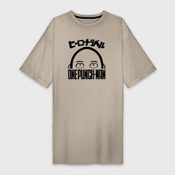 Женская футболка-платье Сайтама One Punch-Man