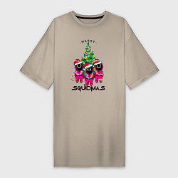 Женская футболка-платье Guardians Merry squidmas
