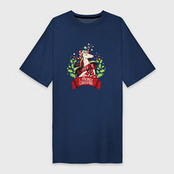 Женская футболка-платье Christmas Unicorn