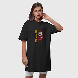 Футболка женская-платье Рио Money Heist, цвет: черный — фото 2