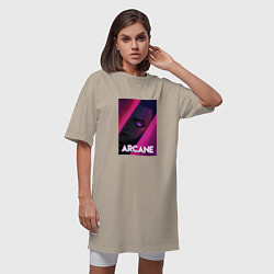 Футболка женская-платье Arcane Neon, цвет: миндальный — фото 2