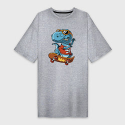 Женская футболка-платье The dinosaur Skater