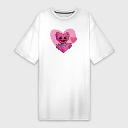 Женская футболка-платье Кисси Мисси в сердце