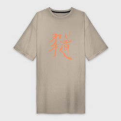 Женская футболка-платье Дзюдо Иероглиф