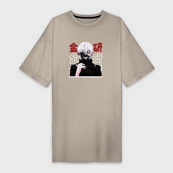 Женская футболка-платье Токийский гуль Tokyo Ghoul, Ken Kaneki Канеки Кен