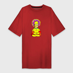 Женская футболка-платье Гомер - бог пончиков