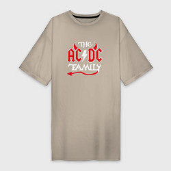 Женская футболка-платье AC DC РОК ГРУППА