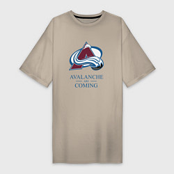 Женская футболка-платье Colorado Avalanche are coming , Колорадо Эвеланш