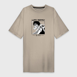 Женская футболка-платье Ван-Пис, Луффи Luffy