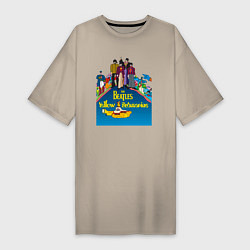 Женская футболка-платье The Beatles on a Yellow Submarine