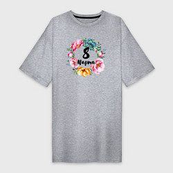 Женская футболка-платье Венок цветов