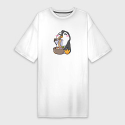 Женская футболка-платье Pinguin Ramen